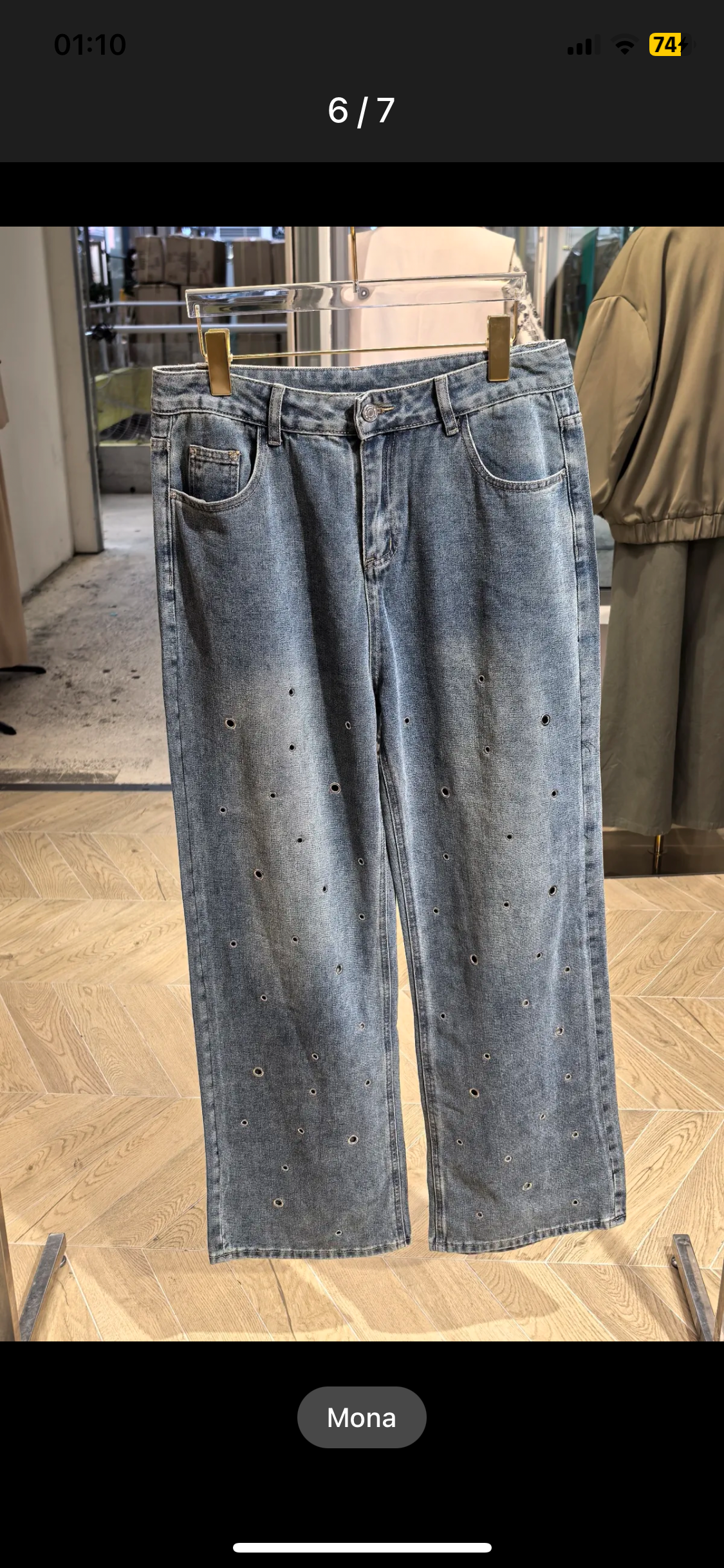JEANS ŒILLETS