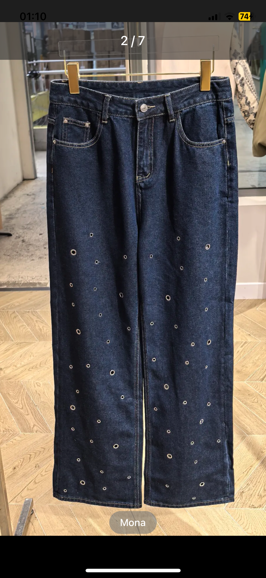 JEANS ŒILLETS